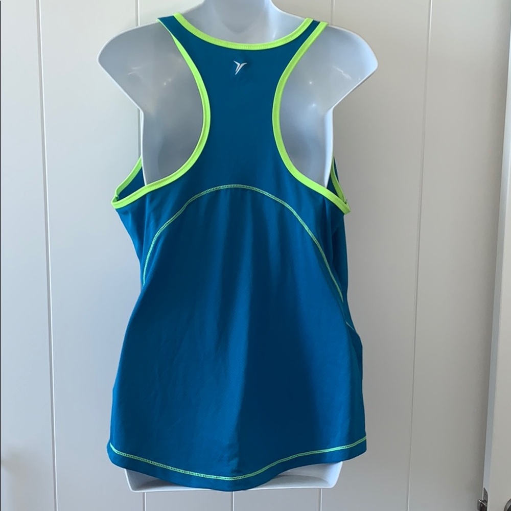 💥 NEW | Turquoise and Neon Green Racerback Tank - Picture 2 of 2